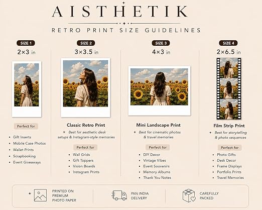 Retro Strip Photo Prints 2x7 Set of 4, Premium 270 GSM Waterproof Paper, Vintage Style Film for Scrapbooking and Memory Albums | Unique Gift for All Occasions (Large) - Image 4