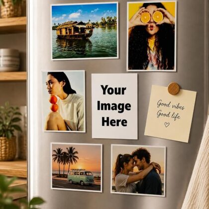 Aisthetik's Set of 4 | Custom Fridge Magnet| Vibrant&Fade Resistant | Gifts for Family&Friends Personalized Photo Magnet | Unique Gift for Birthday, Anniversary (3x4 Inch)