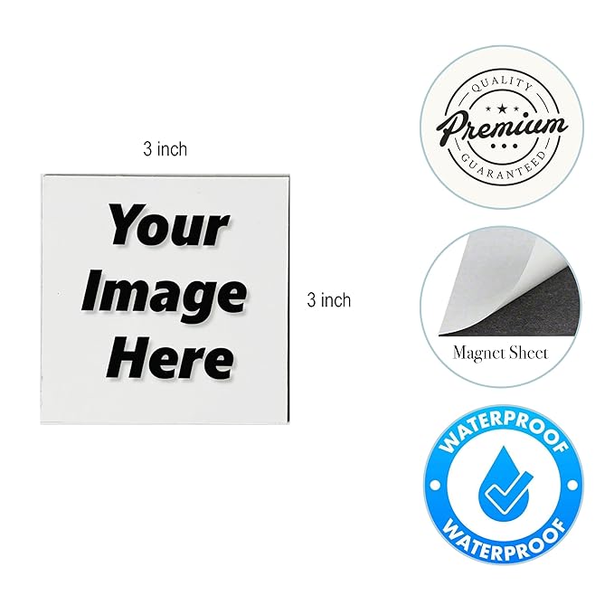 Aisthetik's Set of 6 Custom Fridge Magnet 3x3 inch | Vibrant&Fade Resistant | Gifts for Family&Friends | Corporate Gifts | Personalized Photo Magnet | Unique Gift for Birthday, Anniversary - Image 4