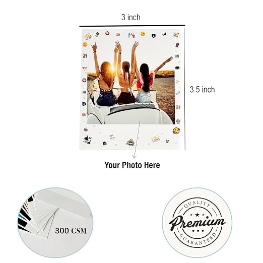AISTHETIK Retro Square Photo Prints 3x3.5 Set of 12 Pic, Premium 270 GSM Waterproof Paper, Vintage Style Film Scrapbooking and Memory Albums | Unique Gift All Occasions (Good Vibes Theme) (3x3.5, Aisthetic vibe) - Image 3
