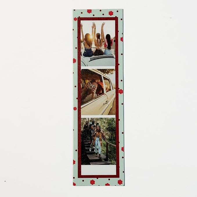 Custom Photo Strip Fridge Magnet (2×6 Inch) | Personalised 3 Photo Fridge Magnet | Matte Film Unique Photo Strip Design | Gift for Family, Friends & Couples (Vintage Floral Strip) - Image 5