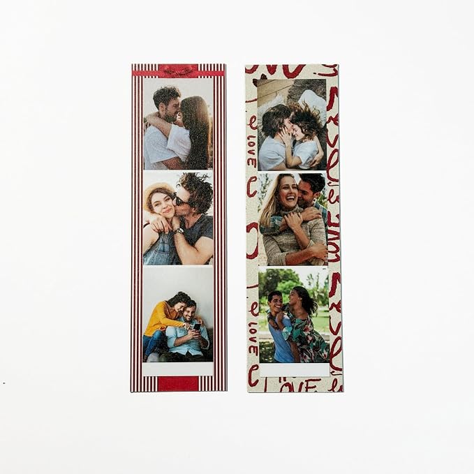 Custom Photo Strip Fridge Magnet (2×6 Inch) | Personalised 3 Photo Fridge Magnet | Matte Film Unique Photo Strip Design | Gift for Family, Friends & Couples (Love Theme Photo Strip) - Image 4