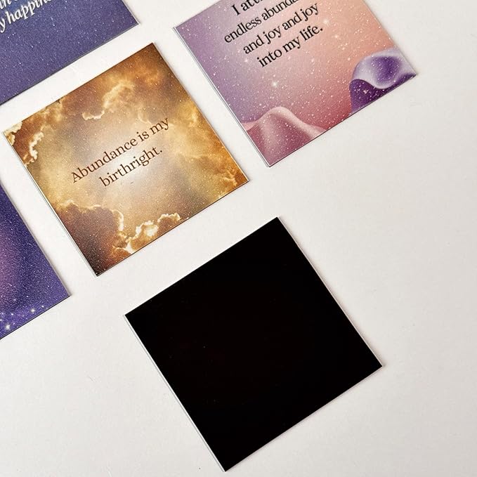 Aisthetik's Set of 6 Abundance Flow Magnet 2.5x2.5 inch|Sparkle Film|Vibrant&Fade Resistant|Self Motivation|New Year Goals|Gifts for Family&Friends|Unique Gift for Birthday, Anniversary (Abundance) - Image 5