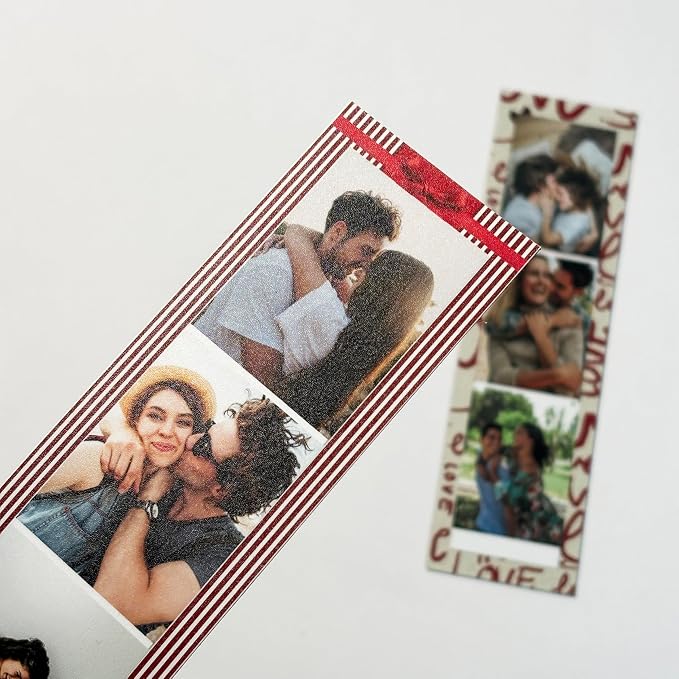 Custom Photo Strip Fridge Magnet (2×6 Inch) | Personalised 3 Photo Fridge Magnet | Matte Film Unique Photo Strip Design | Gift for Family, Friends & Couples (Love Theme Photo Strip) - Image 5
