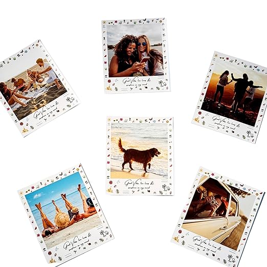 AISTHETIK Retro Square Photo Prints 3x3.5 Set of 12 Pic, Premium 270 GSM Waterproof Paper, Vintage Style Film Scrapbooking and Memory Albums | Unique Gift All Occasions (Good Vibes Theme) (3x3.5, Aisthetic vibe) - Image 5