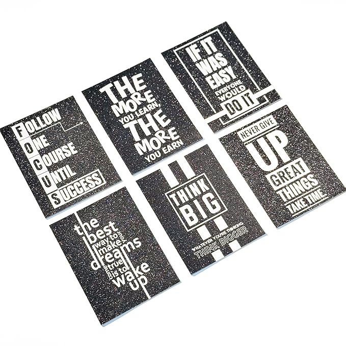 Motivational Limitless Collection Fridge Magnet Set of 6, Sparkle Film Finish, Waterproof | 180 GSM Print | Daily Inspiration Office & Refrigerator Decor Gift (Sparkle Success) - Image 4